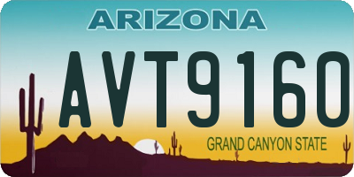 AZ license plate AVT9160