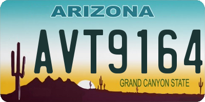 AZ license plate AVT9164