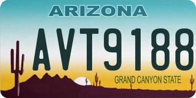 AZ license plate AVT9188