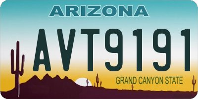 AZ license plate AVT9191