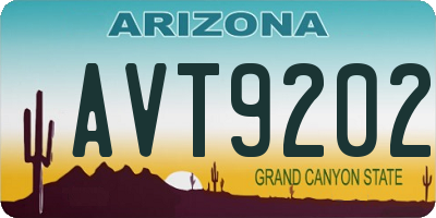 AZ license plate AVT9202
