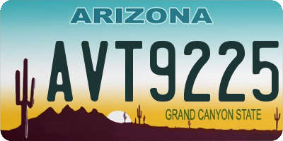 AZ license plate AVT9225