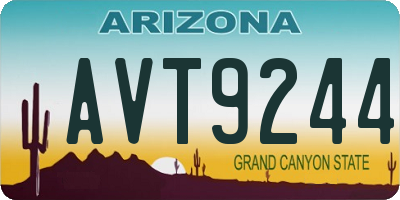 AZ license plate AVT9244