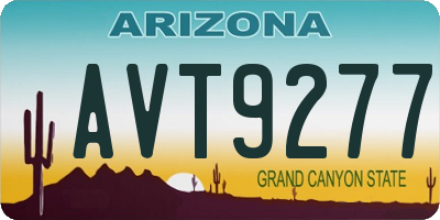 AZ license plate AVT9277