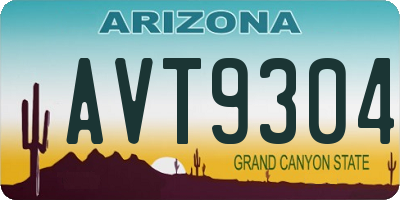 AZ license plate AVT9304