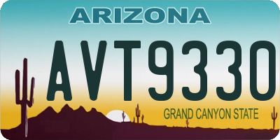 AZ license plate AVT9330