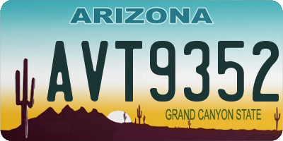 AZ license plate AVT9352