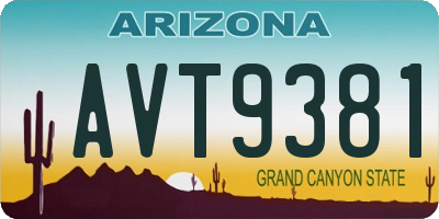 AZ license plate AVT9381