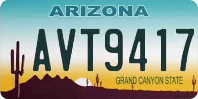 AZ license plate AVT9417