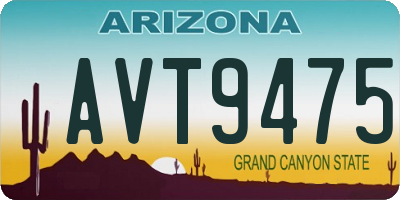 AZ license plate AVT9475
