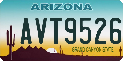 AZ license plate AVT9526