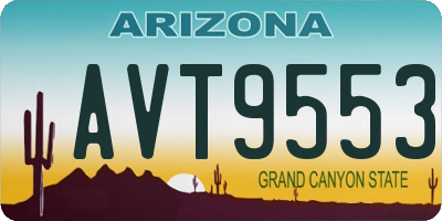 AZ license plate AVT9553