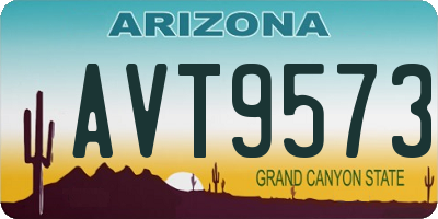 AZ license plate AVT9573