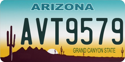 AZ license plate AVT9579