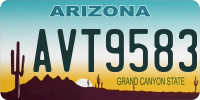 AZ license plate AVT9583