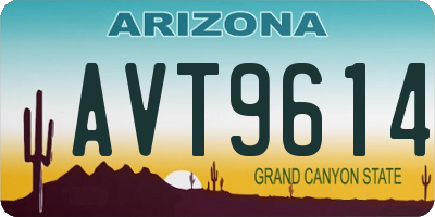 AZ license plate AVT9614