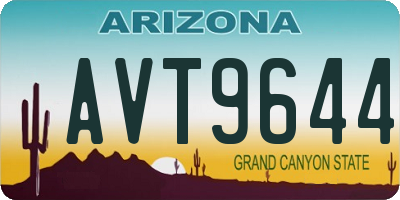 AZ license plate AVT9644