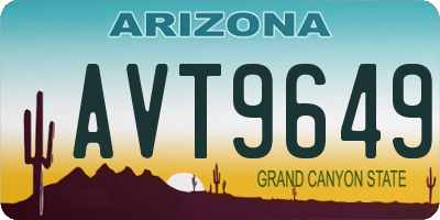 AZ license plate AVT9649