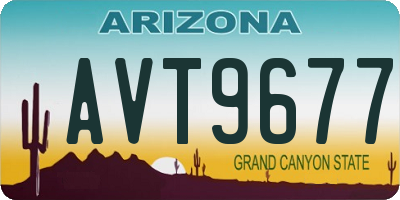 AZ license plate AVT9677