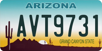AZ license plate AVT9731