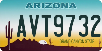 AZ license plate AVT9732