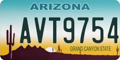 AZ license plate AVT9754