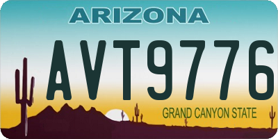 AZ license plate AVT9776