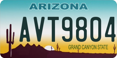 AZ license plate AVT9804
