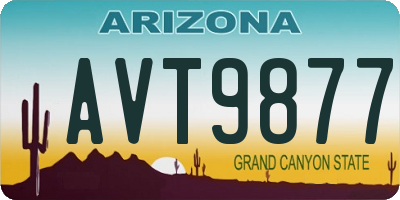 AZ license plate AVT9877