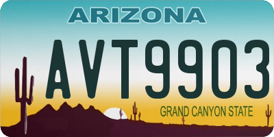 AZ license plate AVT9903