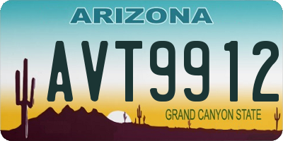 AZ license plate AVT9912