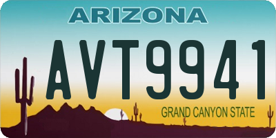 AZ license plate AVT9941