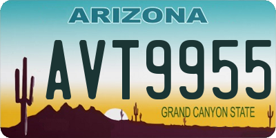 AZ license plate AVT9955