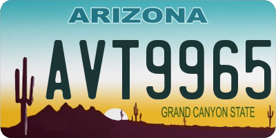 AZ license plate AVT9965