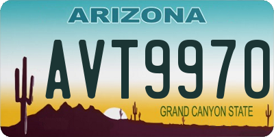 AZ license plate AVT9970