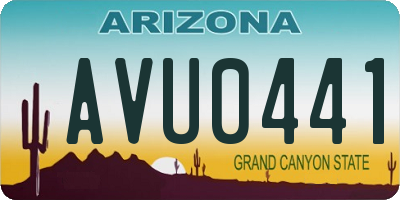 AZ license plate AVU0441