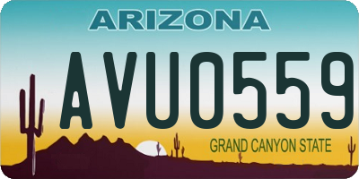 AZ license plate AVU0559