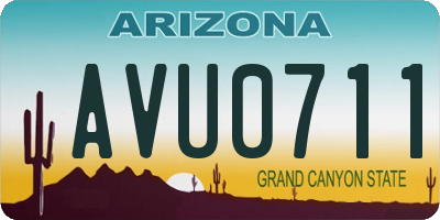 AZ license plate AVU0711