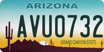 AZ license plate AVU0732