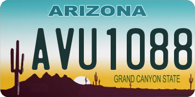 AZ license plate AVU1088