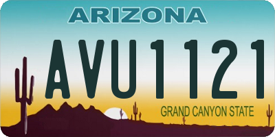 AZ license plate AVU1121