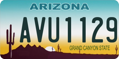 AZ license plate AVU1129