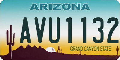 AZ license plate AVU1132
