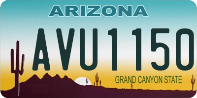 AZ license plate AVU1150