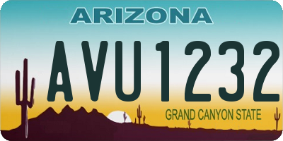 AZ license plate AVU1232