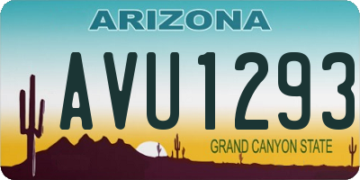 AZ license plate AVU1293