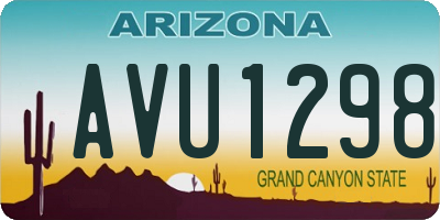 AZ license plate AVU1298