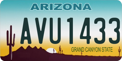 AZ license plate AVU1433