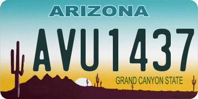 AZ license plate AVU1437