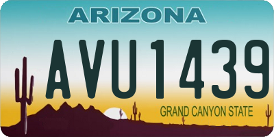AZ license plate AVU1439